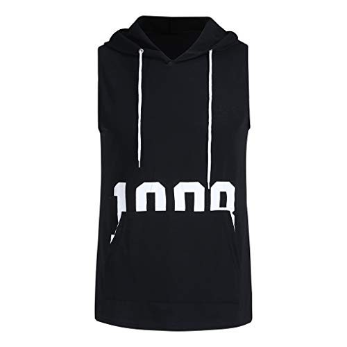 acction Camiseta con Capucha de Tirantes Deportes para Hombre, Tops Camisa sin Mangas de Verano Fitness acction Camiseta con Capucha de Tirantes Deportes para Hombre, Tops Camisa sin Mangas de Verano Fitness