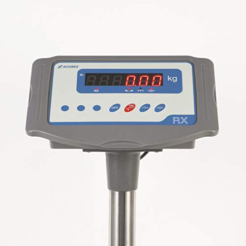 Accurex Báscula Industrial de Plataforma RX-150S (150 kg / 20 g, Plataforma de Pesaje 30 x 40 cm)