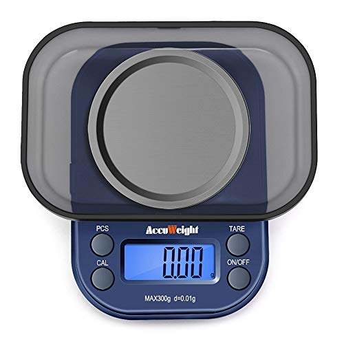 ACCUWEIGHT 255 Mini Báscula de Precisión Digitale para Joyería 300g x 0,01g Balanza de Portátiles Multifuncional con Pantalla LCD Retroiluminada, 6 Unidades, Función de Tara y Conteo (PCS) ACCUWEIGHT 255 Mini Báscula de Precisión Digitale para Joyería 300g x 0,01g Balanza de Portátiles Multifuncional con Pantalla LCD Retroiluminada, 6 Unidades, Función de Tara y Conteo (PCS)