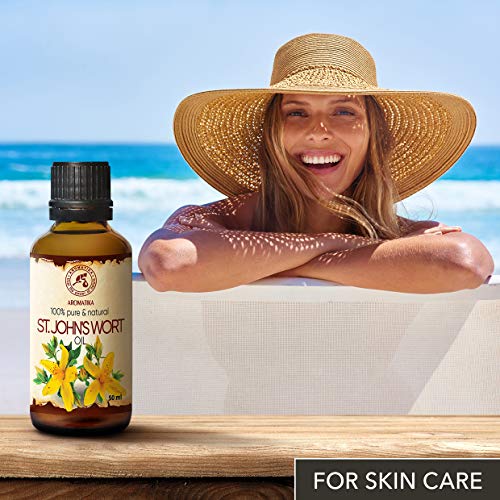 Aceite de Hierba de San Juan 50ml - Hypericum Perforatum - 100% Puro y Natural - Macerado de San Juan - St. John's Wort Oil - Cuidado de la Cara - Cuerpo - Cabello - Cuidado Corporal - Inglaterra Aceite de Hierba de San Juan 50ml - Hypericum Perforatum - 100% Puro y Natural - Macerado de San Juan - St. John's Wort Oil - Cuidado de la Cara - Cuerpo - Cabello - Cuidado Corporal - Inglaterra