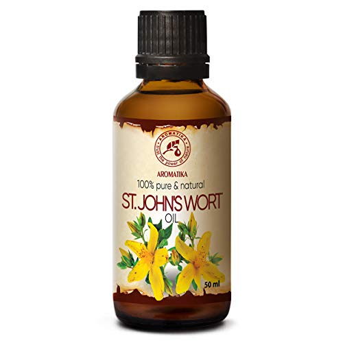 Aceite de Hierba de San Juan 50ml - Hypericum Perforatum - 100% Puro y Natural - Macerado de San Juan - St. John's Wort Oil - Cuidado de la Cara - Cuerpo - Cabello - Cuidado Corporal - Inglaterra Aceite de Hierba de San Juan 50ml - Hypericum Perforatum - 100% Puro y Natural - Macerado de San Juan - St. John's Wort Oil - Cuidado de la Cara - Cuerpo - Cabello - Cuidado Corporal - Inglaterra