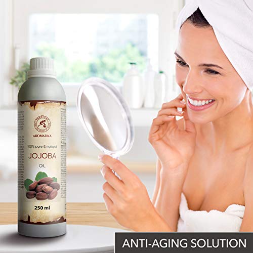 Aceite de jojoba 250 ml - Aceite de semilla Simmondsia chinensis - Argentina - Aceites de jojoba 100% puros y naturales - los mejores beneficios para el cabello - Piel - Cara - Cuerpo - Masaje