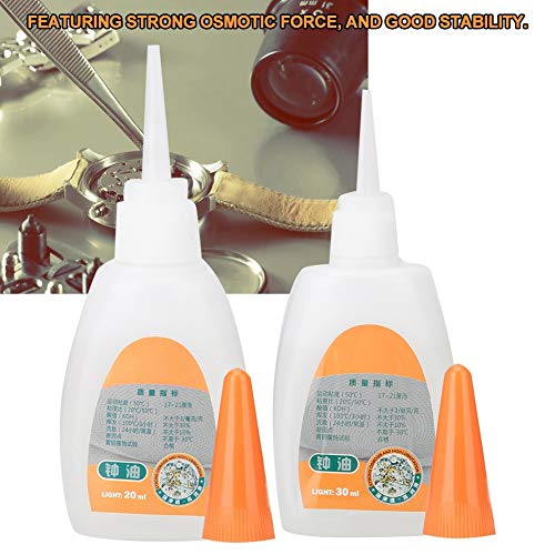 Aceite de Reloj, Aceite de Reloj Herramienta de ReparacióN de Reloj Lubricante de Mantenimiento Aceite, Limpieza de Mantenimiento ReparacióN Reloj Lubricante de Herramienta de Reloj 20ml + 30ml Aceite de Reloj, Aceite de Reloj Herramienta de ReparacióN de Reloj Lubricante de Mantenimiento Aceite, Limpieza de Mantenimiento ReparacióN Reloj Lubricante de Herramienta de Reloj 20ml + 30ml