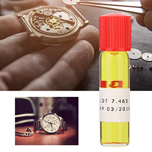 Aceite de reparación de reloj seguro de 2 ml, aceite de reloj lubricante para reloj, aceite de reparación de reloj + herramienta de reparación de reloj para reparadores de relojes y relojeros y usuari