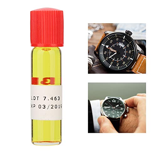 Aceite de reparación de reloj seguro de 2 ml, aceite de reloj lubricante para reloj, aceite de reparación de reloj + herramienta de reparación de reloj para reparadores de relojes y relojeros y usuari