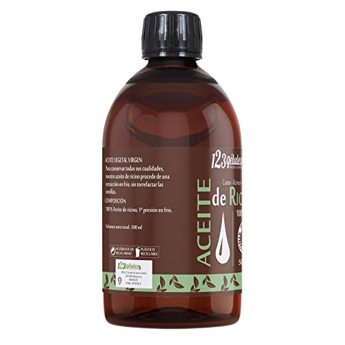 Aceite de Ricino 500 ml - 100% virgen - 1a presión en frío - Ricinus Communis