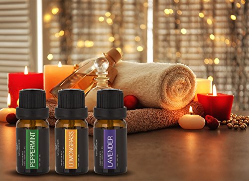 Aceites Esenciales aromaterapia Set incluye parte superior 6 Set de regalo: lavanda, Naranja Dulce, menta, árbol de té, citronela, eucalyptus-100% Pure