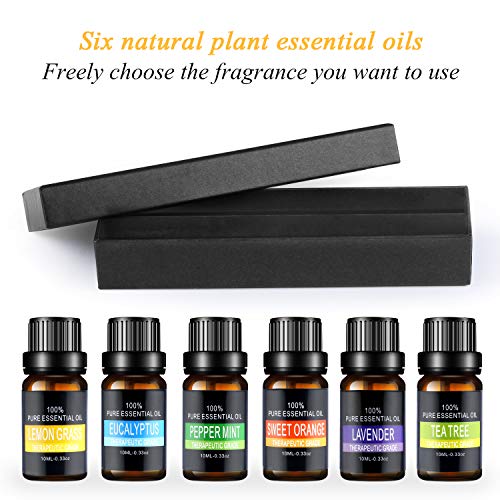 Aceites Esenciales, joylink 100% Natural Puro, 6 x 10 ml Set de Aceites Esenciales(Lavanda, Menta, Naranja Dulce, Eucalipto, Arbol de Té, Hierba de Limón) Aceites Esenciales, joylink 100% Natural Puro, 6 x 10 ml Set de Aceites Esenciales(Lavanda, Menta, Naranja Dulce, Eucalipto, Arbol de Té, Hierba de Limón)