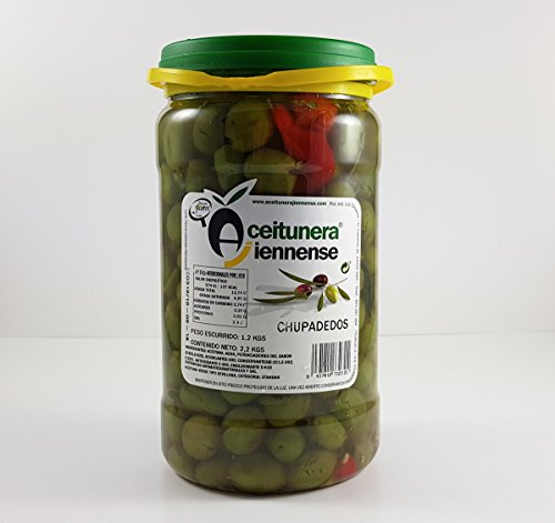 Aceituna Chupadedos | Aceitunera Jiennense | Garrafa 2,2 kgs (Peso Neto) Aceituna Chupadedos | Aceitunera Jiennense | Garrafa 2,2 kgs (Peso Neto)