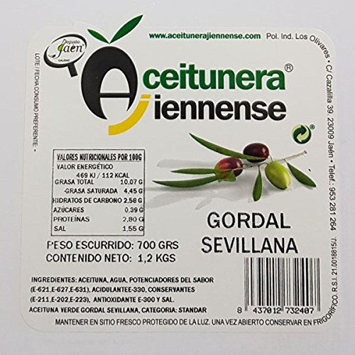 Aceituna Gordal Sevillana Aceitunera Jiennense 1.2Kg