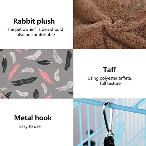 Aceshop Hamaca Pequeña para Mascotas Hamaca para Planeador de azúcar de Tres Capas, Jaula para hámster Accesorios Ropa de Cama para Chinchilla Hurones Loros Jugando para Dormir