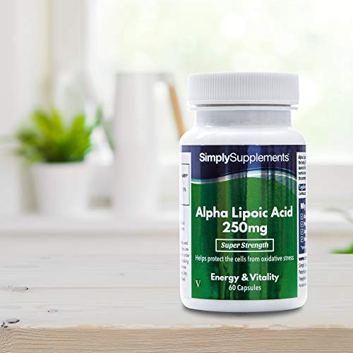 Ácido Alfa Lipoico 250mg - ¡Bote para 2 meses! - Apto para veganos - 60 Cápsulas - SimplySupplements Ácido Alfa Lipoico 250mg - ¡Bote para 2 meses! - Apto para veganos - 60 Cápsulas - SimplySupplements