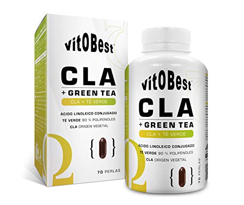 Ácido Linoléico Conjugado - CLA + GREEN TEA 70 Perlas - Aumenta el tono muscular - Vitobest