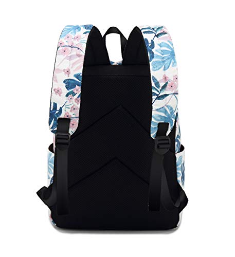 Acmebon Bolso Impermeable para Chicas Mujeres Mochila Monedero Moderna para Adolescentes Flor Rosa