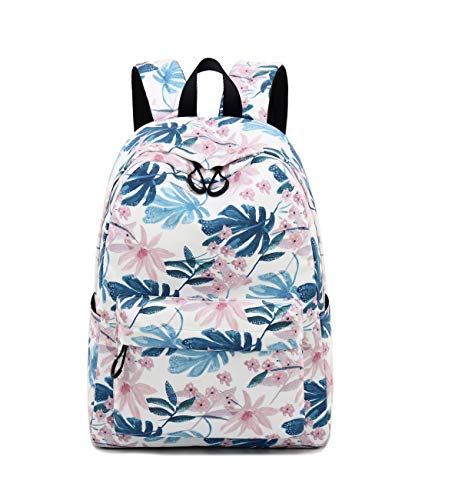 Acmebon Bolso Impermeable para Chicas Mujeres Mochila Monedero Moderna para Adolescentes Flor Rosa