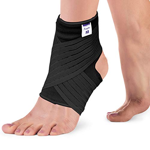  Tobillera deportiva, manga de compresión para el tobillo,  correa protectora de nailon elástica transpirable ajustable para correr,  ciclismo, fútbol, recuperación de lesiones por esguinces, envoltura de  tobillo para hombres y mujeres (