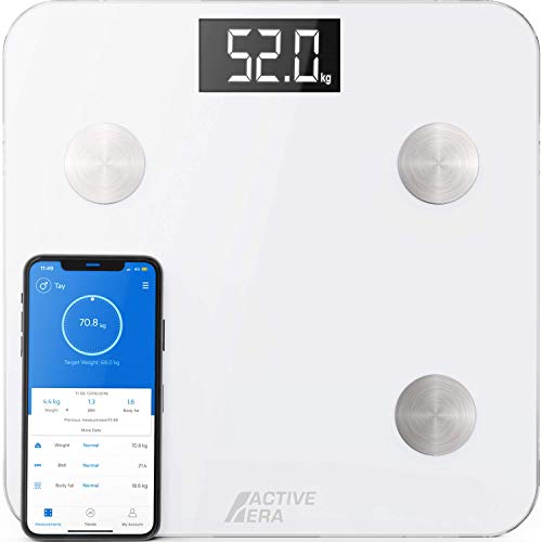 Active Era Báscula Grasa Corporal Inteligente - Báscula Digital Bluetooth con 15 Funciones esenciales, Peso corporal de alta precisión y Aplicación gratuita Active Era Báscula Grasa Corporal Inteligente - Báscula Digital Bluetooth con 15 Funciones esenciales, Peso corporal de alta precisión y Aplicación gratuita