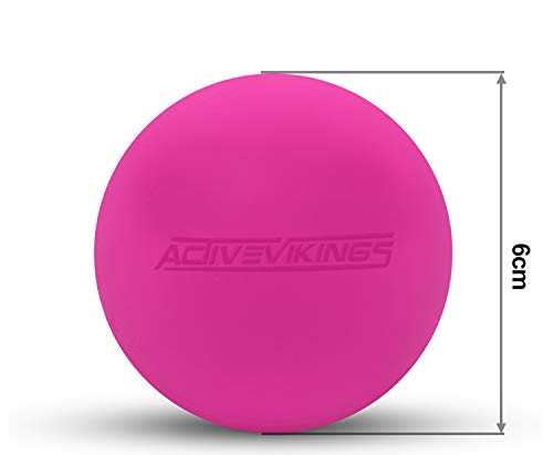 ActiveVikings® - Pelota de masaje ideal contra la tensión y perfecto para automasaje – bola de lacrosse y bola de fascia para mujeres y hombres (rosa) ActiveVikings® - Pelota de masaje ideal contra la tensión y perfecto para automasaje – bola de lacrosse y bola de fascia para mujeres y hombres (rosa)
