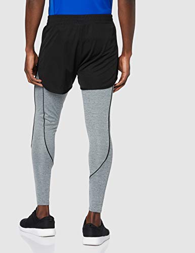 Activewear Pantalón Corto con Mallas de Deporte Hombre, Negro (Black/grey Marl), 52 (Talla del fabricante: Large)