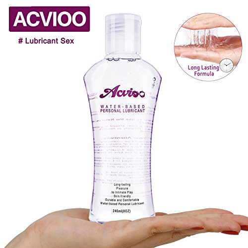 ACVIOO Gel Lubricante Anal Íntimo a Base de Agua Lubricantes Sexuales Natural a Larga Duración Sin Paraben Fragancia - 240ml