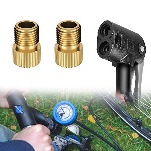Adaptador de latón de válvula de bicicleta de Presta a Schrader, 2 unidades Adaptador de latón de válvula de bicicleta de Presta a Schrader, 2 unidades