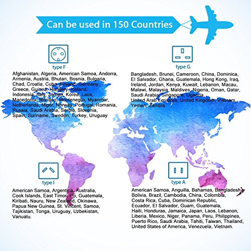 Adaptador Enchufe de Viaje Universal Dos Puertos USB para US EU AU de 150 Países Adaptador Enchufe de Viaje Universal Dos Puertos USB para US EU AU de 150 Países