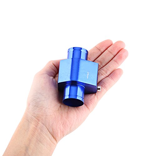 Adaptador universal de manguito para sensor de temperatura de agua de radiador, azul 26 mm, aluminio 40 mm Adaptador universal de manguito para sensor de temperatura de agua de radiador, azul 26 mm, aluminio 40 mm