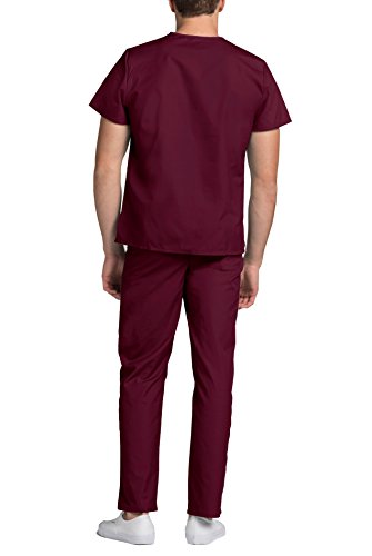 Adar Uniformes médicos Unisex - Uniformes médicos Unisex con cordón - 701 - Burgundy - S