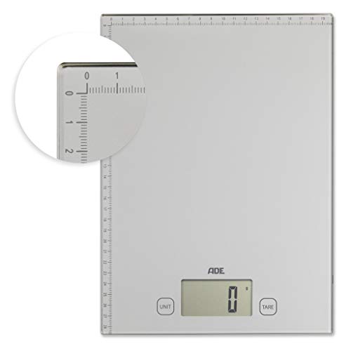 ADE Báscula digital multifunción KE1700 Bridget. Pesa y mide hasta 20 Kg. Báscula de paquetes. Cinta métrica. Incluye las baterías. Color Plata ADE Báscula digital multifunción KE1700 Bridget. Pesa y mide hasta 20 Kg. Báscula de paquetes. Cinta métrica. Incluye las baterías. Color Plata