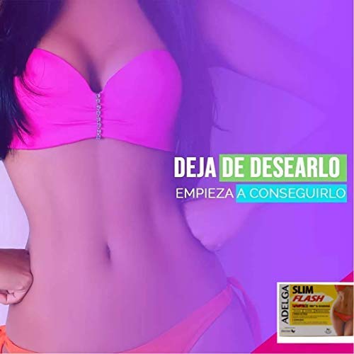 ADELGA SLIM FLASH Exclusiva formula OB-X para personas sedentarias y deportistas, combate las grasas más difíciles, ayuda en la perdida de grasa visceral, acelera el metabolismo, controla el apetito