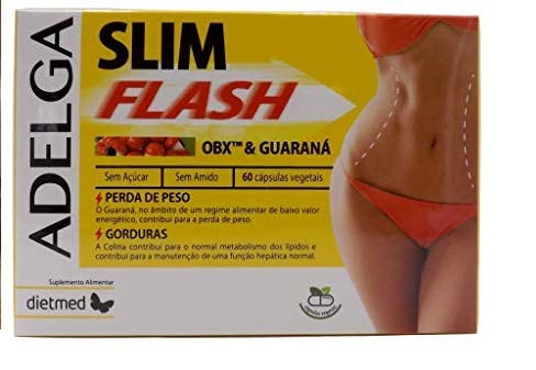 ADELGA SLIM FLASH Exclusiva formula OB-X para personas sedentarias y deportistas, combate las grasas más difíciles, ayuda en la perdida de grasa visceral, acelera el metabolismo, controla el apetito