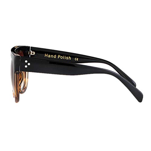 ADEWU Mujer Gafas de Sol de Gran Tamaño con Marco Plano Cuadrado Retro Degradada Lente Leopardo2 ADEWU Mujer Gafas de Sol de Gran Tamaño con Marco Plano Cuadrado Retro Degradada Lente Leopardo2