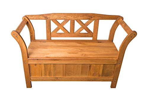 ADGO Banco de madera 2 en 1 con espacio de almacenamiento para casa y jardín, madera de abeto maciza, color marrón ADGO Banco de madera 2 en 1 con espacio de almacenamiento para casa y jardín, madera de abeto maciza, color marrón