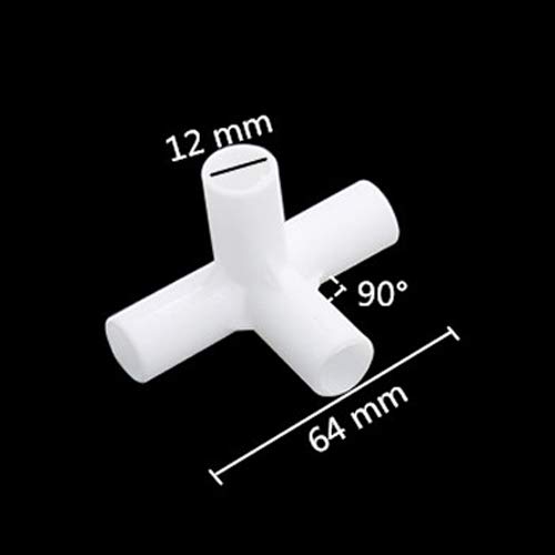 Adhere To Fly 20 piezas de conector T de 12 mm de diámetro interior, ángulo recto de 4 vías, conector de PVC, 60, 90, 120, 135 grados, adaptador de ajuste para tienda de campaña (cruz de 90 grados) Adhere To Fly 20 piezas de conector T de 12 mm de diámetro interior, ángulo recto de 4 vías, conector de PVC, 60, 90, 120, 135 grados, adaptador de ajuste para tienda de campaña (cruz de 90 grados)