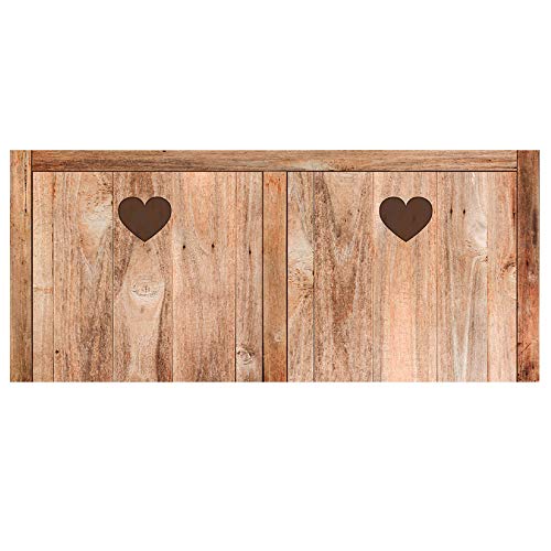 Adhesivo para pared de cabecero de cama de tablas de madera