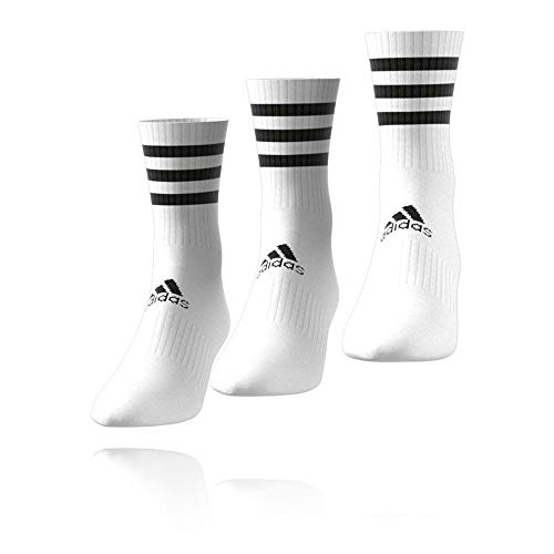 adidas 3S CSH CRW3P Socks, Unisex adulto, White/White/White, M