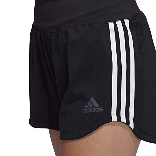 adidas 3S WVN Gym SHRT Pantalones Cortos de Deporte, Mujer, Black/Black, L