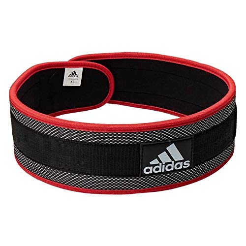 adidas ADGB-12238 - Cinturón de nylon para levantamiento, color negro, talla L