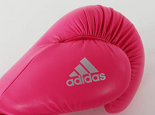 adidas Adultos Speed 50 adisbg50, Guantes de Boxeo, 10 oz, Color Rosa y Plateado