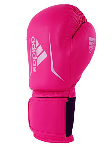 adidas Adultos Speed 50 adisbg50, Guantes de Boxeo, 10 oz, Color Rosa y Plateado