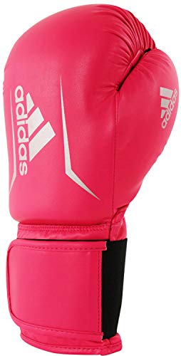 adidas Adultos Speed 50 adisbg50, Guantes de Boxeo, 10 oz, Color Rosa y Plateado