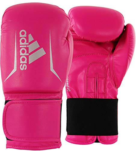 adidas Adultos Speed 50 adisbg50, Guantes de Boxeo, 10 oz, Color Rosa y Plateado