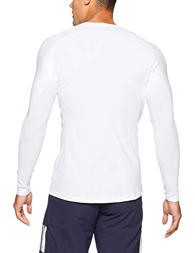 adidas Alphaskin Sport - Camiseta de Manga Larga para Hombre, Color Blanco/Estampado, Talla 2XL