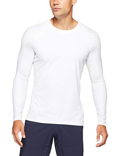 adidas Alphaskin Sport - Camiseta de Manga Larga para Hombre, Color Blanco/Estampado, Talla 2XL
