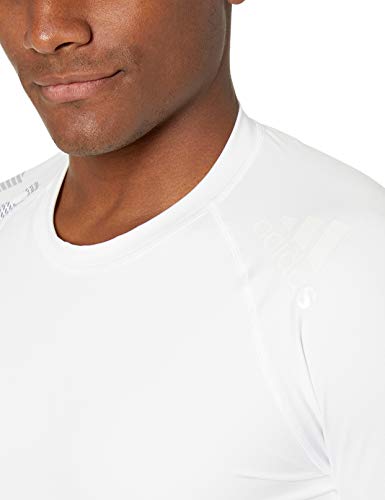 adidas Alphaskin Sport - Camiseta Deportiva de Manga Corta para Hombre, Hombre, Manga Corta, S19153MDNA301G, Blanco, XL