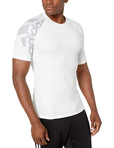 adidas Alphaskin Sport - Camiseta Deportiva de Manga Corta para Hombre, Hombre, Manga Corta, S19153MDNA301G, Blanco, XL