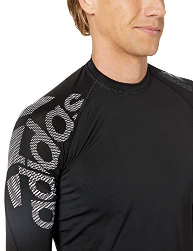 adidas Alphaskin Sport - Camiseta Deportiva de Manga Larga para Hombre, Hombre, Manga Corta, S19153MDNA300G, Negro, XXL