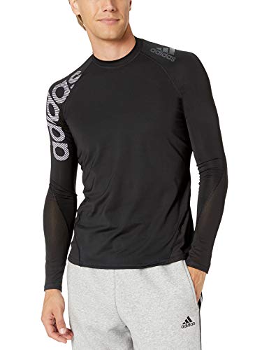 adidas Alphaskin Sport - Camiseta Deportiva de Manga Larga para Hombre, Hombre, Manga Corta, S19153MDNA300G, Negro, XXL
