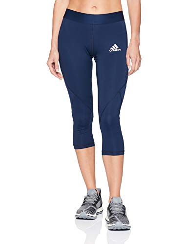 adidas Alphaskin Sport - Mallas para Mujer (3/4), Mujer, CY9133, Azul Marino, Medium