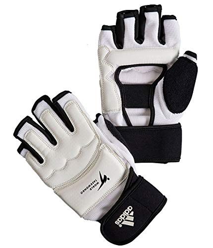 adidas Approved Gloves Martial Arts Sports WT Aprobado Taekwondo Fighter Guantes Artes Marciales WTF TKD Deportes de Combate, Unisex Adulto, Blanco, Medium